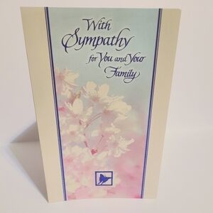 Vintage cherry blossom sympathy card